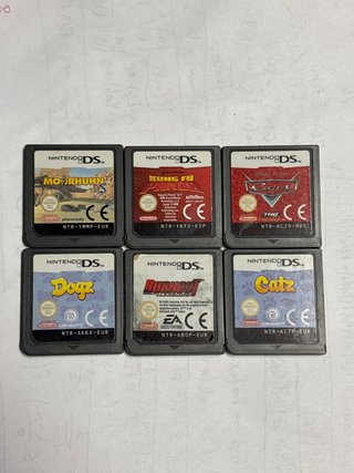 Lote 6 Juegos Nintendo DS: Moorhuhn, Kung Fu, Cars