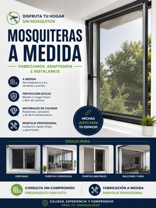 Mosquiteras a medida: Fabricación e instalación
