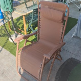 2 Sedie Sdraio Pieghevoli Marrone Rosa