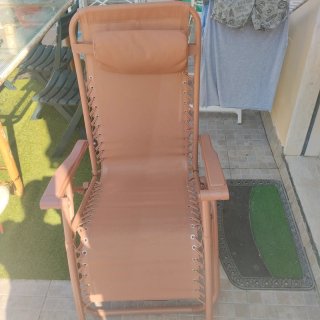 2 Sedie Sdraio Pieghevoli Marrone Rosa