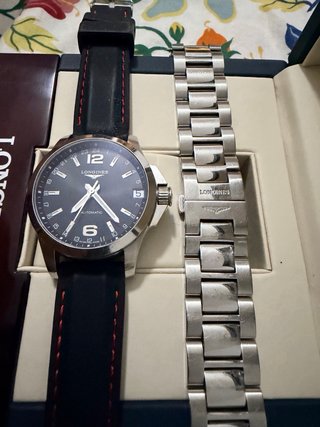 Reloj Longines Conquest GMT Negro/Plata