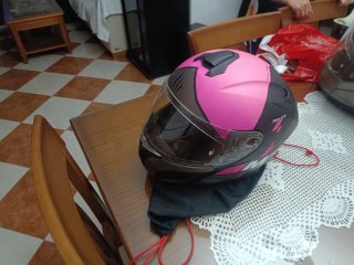 Casco de Moto Rosa MT