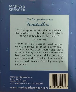 Tarjeta de felicitación para el mejor futbolista