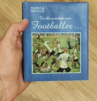 Tarjeta de felicitación para el mejor futbolista