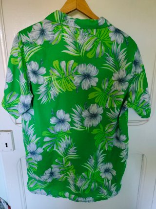 Camisa Estampada Verde Talla L