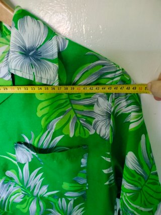 Camisa Estampada Verde Talla L