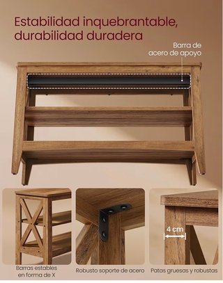Banco zapatero madera estilo rústico