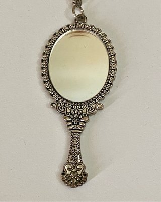 Colgante antiguo espejo plata. Coleccionistas!