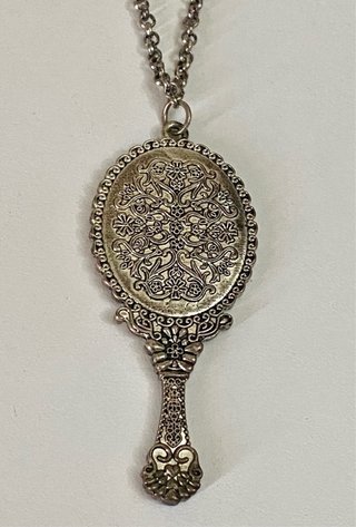Colgante antiguo espejo plata. Coleccionistas!