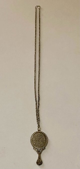 Colgante antiguo espejo plata. Coleccionistas!