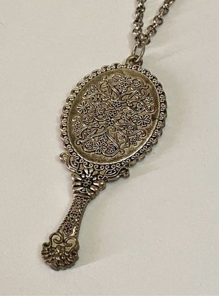 Colgante antiguo espejo plata. Coleccionistas!
