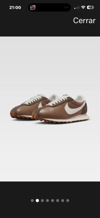 Zapatillas Nike de piel nuevas marrones y blancas