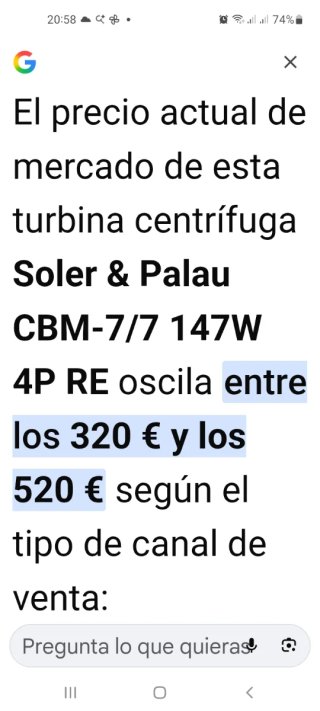 Turbina extractor S&P ventilación