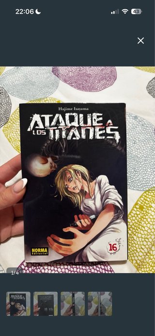 Attack on titan tomos 16 y 22