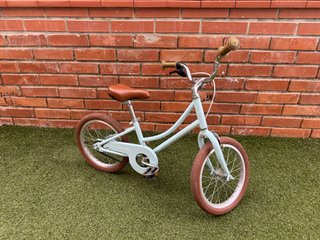 Bicicleta infantil azul y marrón