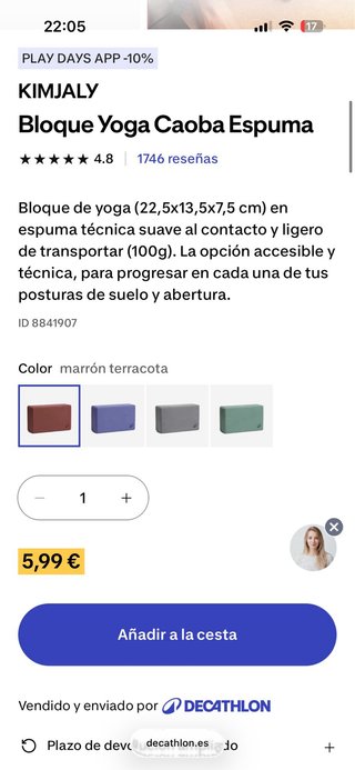 Lastres DOONE 0.5kg Bloques Yoga