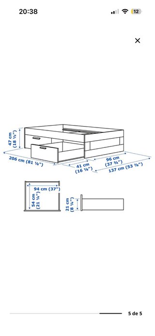 Cama Brimnes de 90
