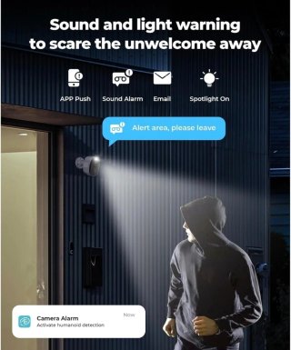 Cámara de Seguridad WiFi 2K 3MP para Exterior