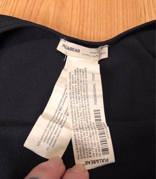 Mono canalé spandex negro. Talla M-L. Pull&Bear.