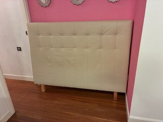 Cabecero 160 cm Beige Piel Sintética