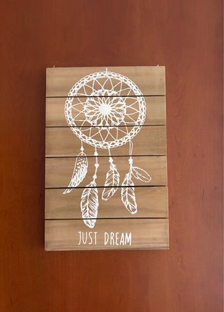Cuadro atrapasueños madera JUST DREAM