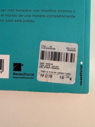 Todo está jodido: Mark Manson