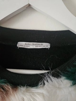 Sudadera Zara multicolor con pelo sintético