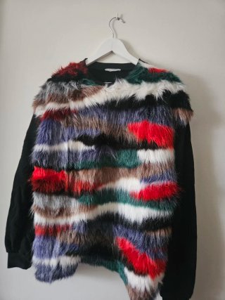 Sudadera Zara multicolor con pelo sintético