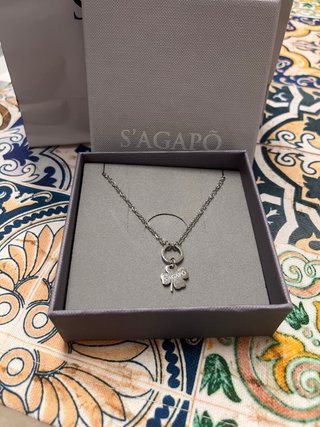 Collana S'Agapò quadrifoglio argento