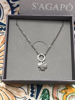 Collana S'Agapò quadrifoglio argento
