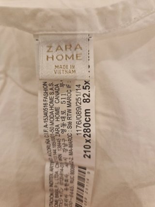 Sabana Zara Home con cenefa bordada