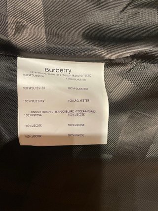 Gabardina Burberry T.46 Negra