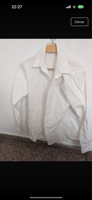 Camisa blanca manga larga