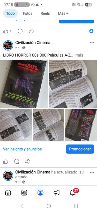 LIBRO HOROR 80s 300 PELICULAS A-Z 450pag. NUEVO