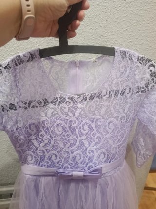 Vestido largo fiesta niña morado