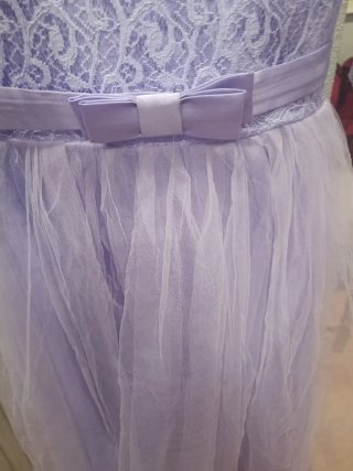 Vestido largo fiesta niña morado