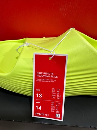 Chanclas Nike ReactX Rejuvn8 Slide Verde Neón