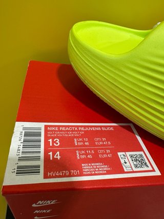 Chanclas Nike ReactX Rejuvn8 Slide Verde Neón