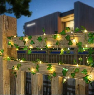 Guirnalda de 12 Metros de Hiedra 100 LED Solares