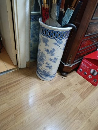 Paragüero de cerámica estilo oriental