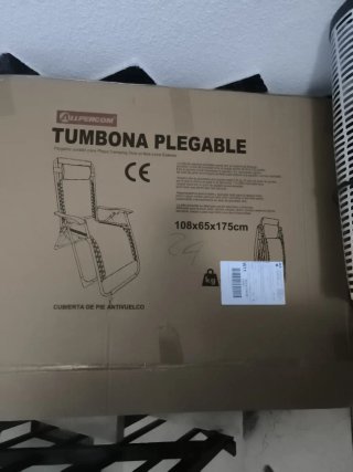 Tumbona Plegable Playa/Piscina Negra