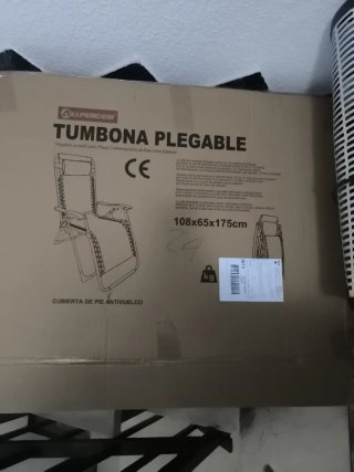 Tumbona Plegable Playa/Piscina Negra