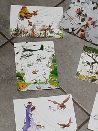 Puzzle con 6 cartoline da collezione