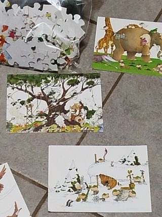 Puzzle con 6 cartoline da collezione