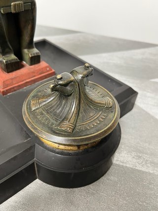 Escribanía Tintero Napoleón III - con inventario