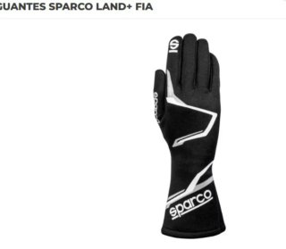 Guantes Sparco Land+ FIA 8856-2018 Negro/Plata
