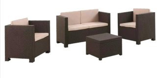 Juego Muebles Jardín Ratán Sintético
