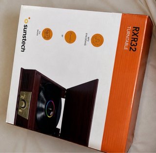 Tocadiscos Vintage Sunstech Marrón y Dorado