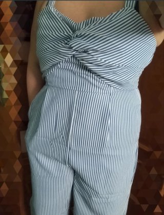Mono rayas azul y blanco