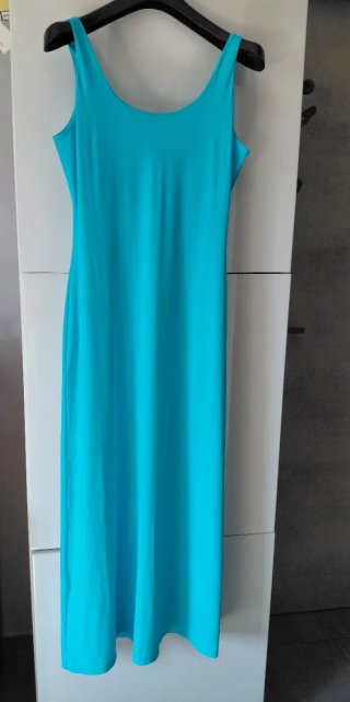 Vestito aderente turchese taglia M
